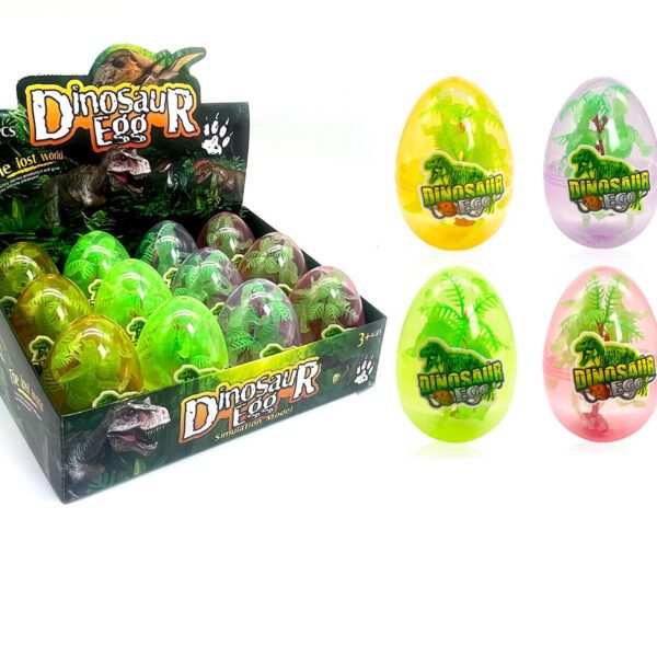 DINOSAURIESKELETT I ÄGG 9CM 4SOF