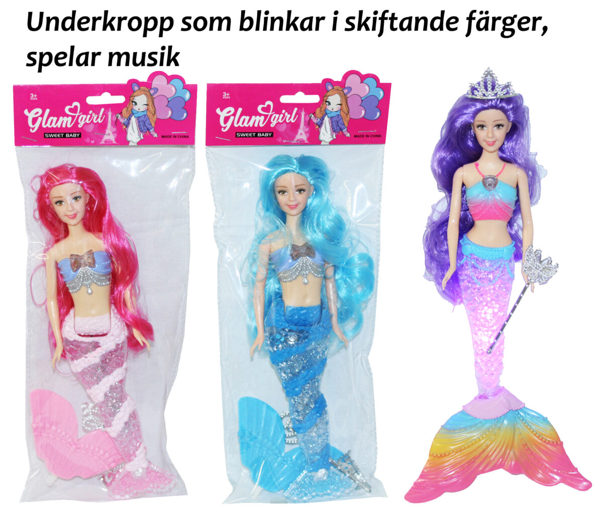 DOCKA SJÖJUNGFRU 35CM 3SO - Bild 1
