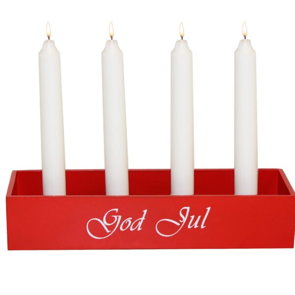 ADV.LJUSSTAKE TRÄ 30x5x8CM