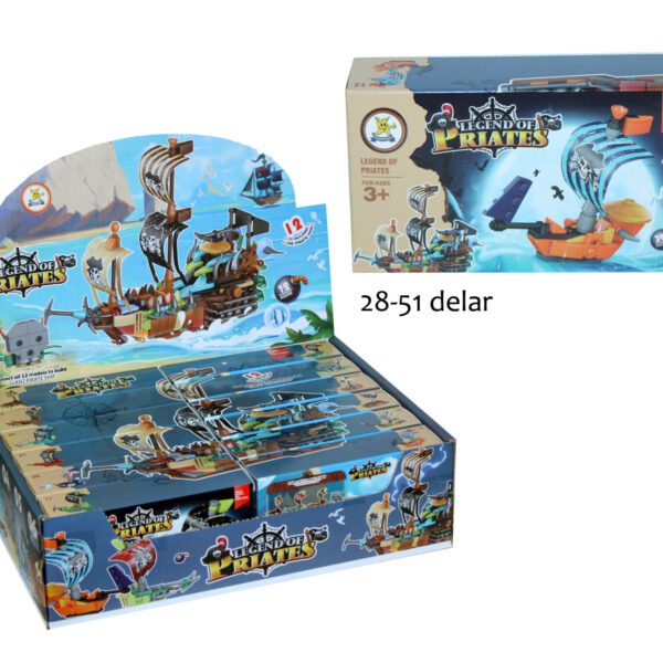 BYGGKLOSSAR PIRATSKEPP 12SO 13X7CM