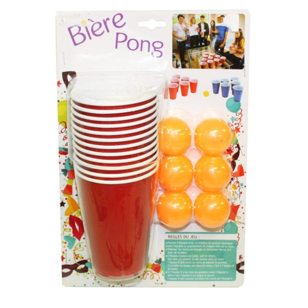 BEER PONG SPEL 12 MUGGAR /6 BOLLAR