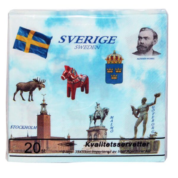 SERVETT 20-PACK 2-LAG 33x33CM