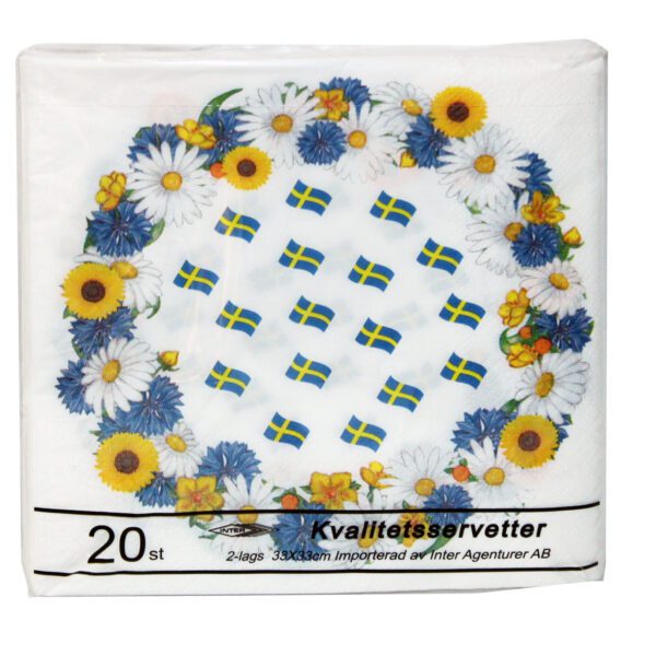 SERVETT 20-PACK 2-LAG 33x33CM