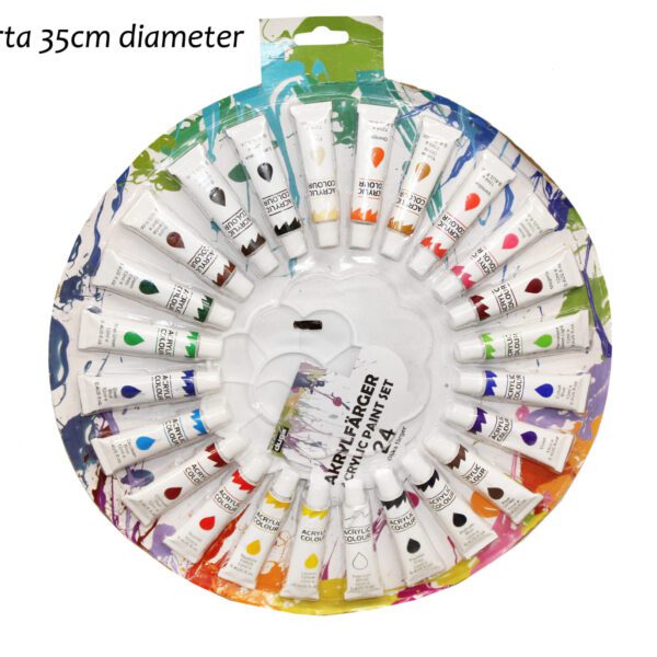 AKRYLFÄRGTUBER 12ML 24-PACK
