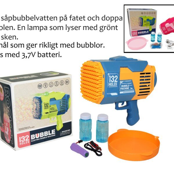 SÅPBUBBELPISTOL 26x14x25CM 2FG