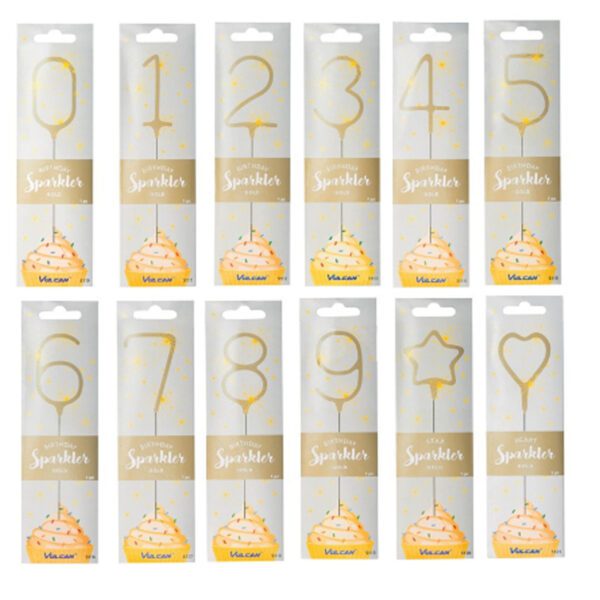 SPARKLER SIFFOR 0-9 GULD