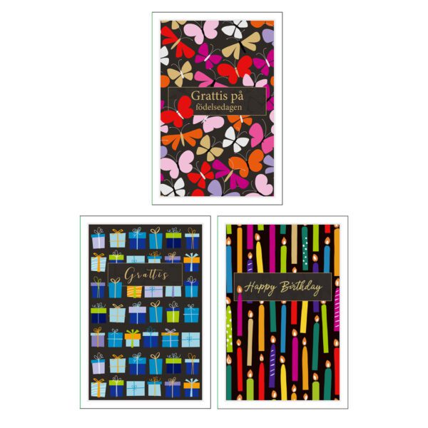 GRATULATIONSKORT M KUVERT 11.5x17CM 3SO