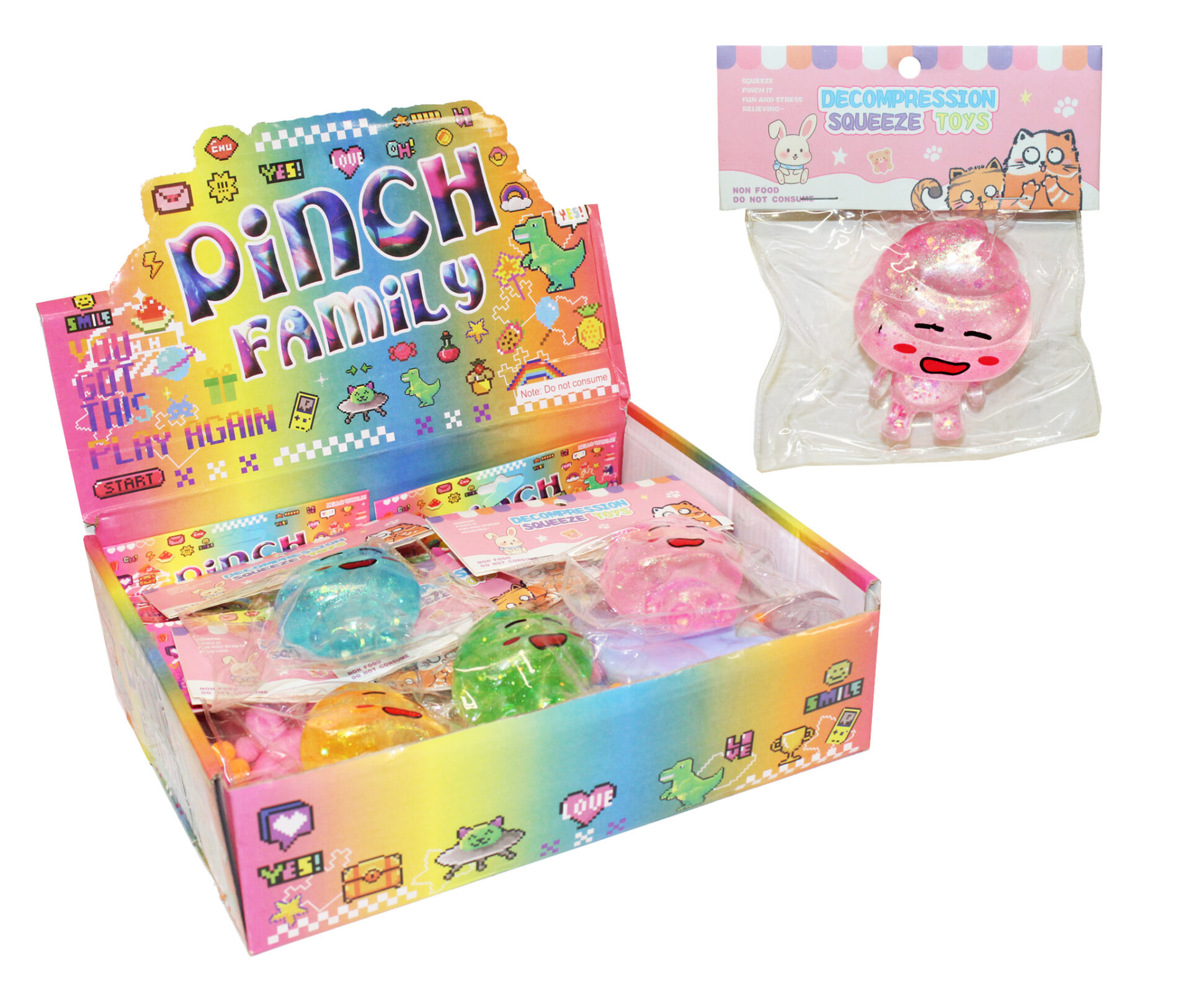 16874 SQUEEZE SUGAR BAJS 6x8,5CM 4SOF - Bild 1