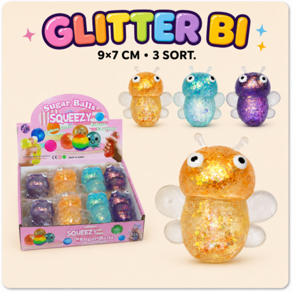 SQUEEZE SUGAR BEE 9x7CM 3SOF