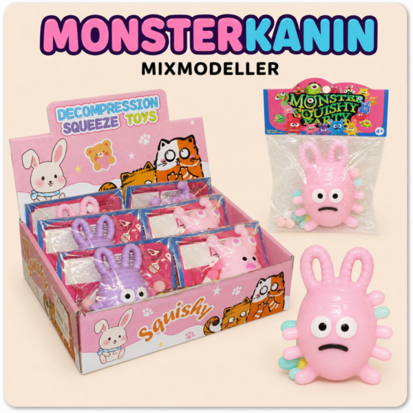 SQUEEZE MONSTER 9x8CM 4SO