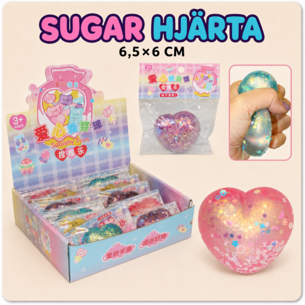 SQUEEZE SUGAR HJÄRTA 6.5x6CM