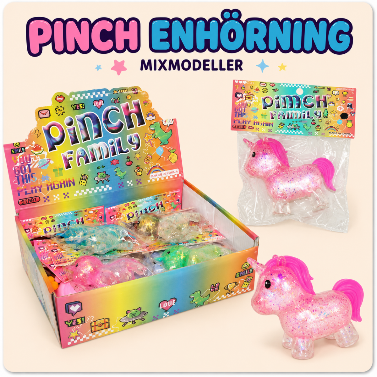 ea92978b-7e9f-4abc-8aa4-a6ca66fd5aa9 SQUEEZE SUGAR UNICORN 9x8CM 4SOF - Bild 1