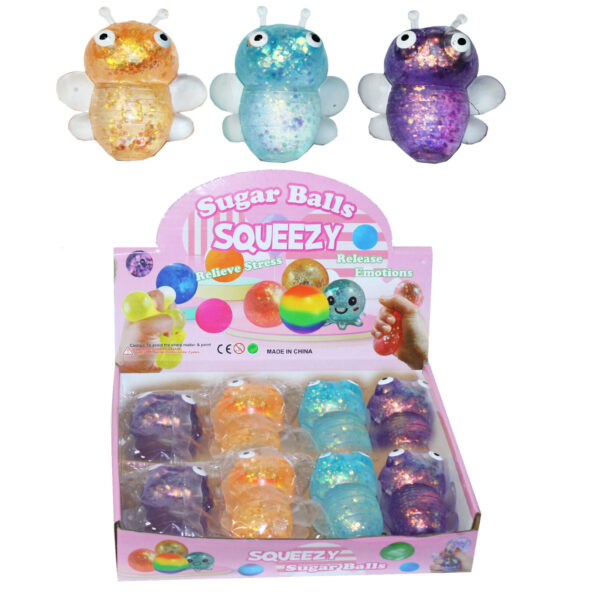 SQUEEZE SUGAR BEE 9x7CM 3SOF