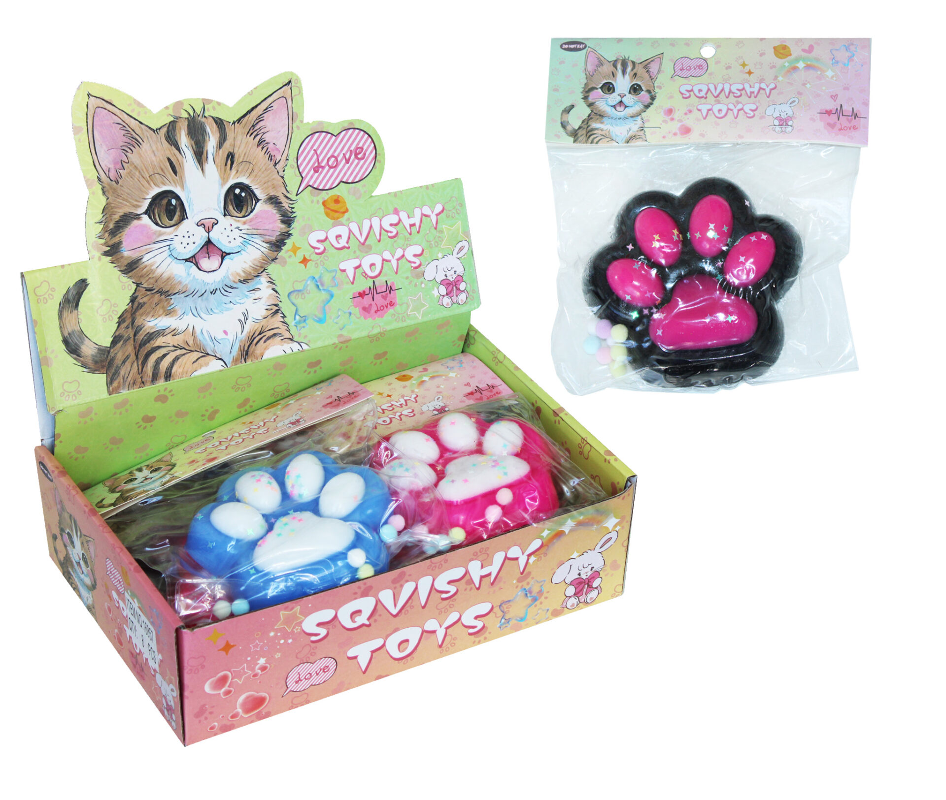 16857 SQUISHY PAW 10x11CM 4SO - Bild 1