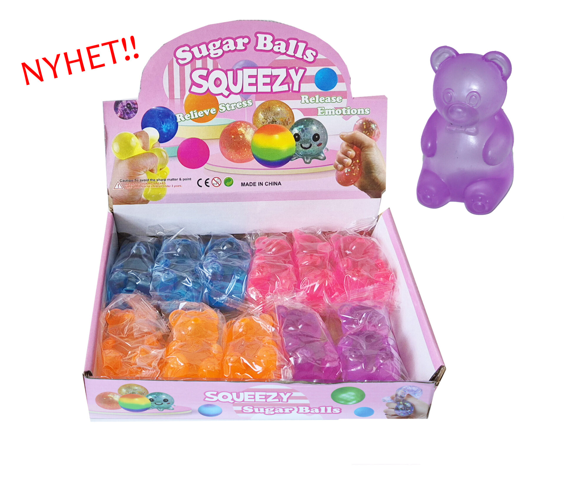 16884 SQUEEZE SUGAR BJÖRN 8CM - Bild 1