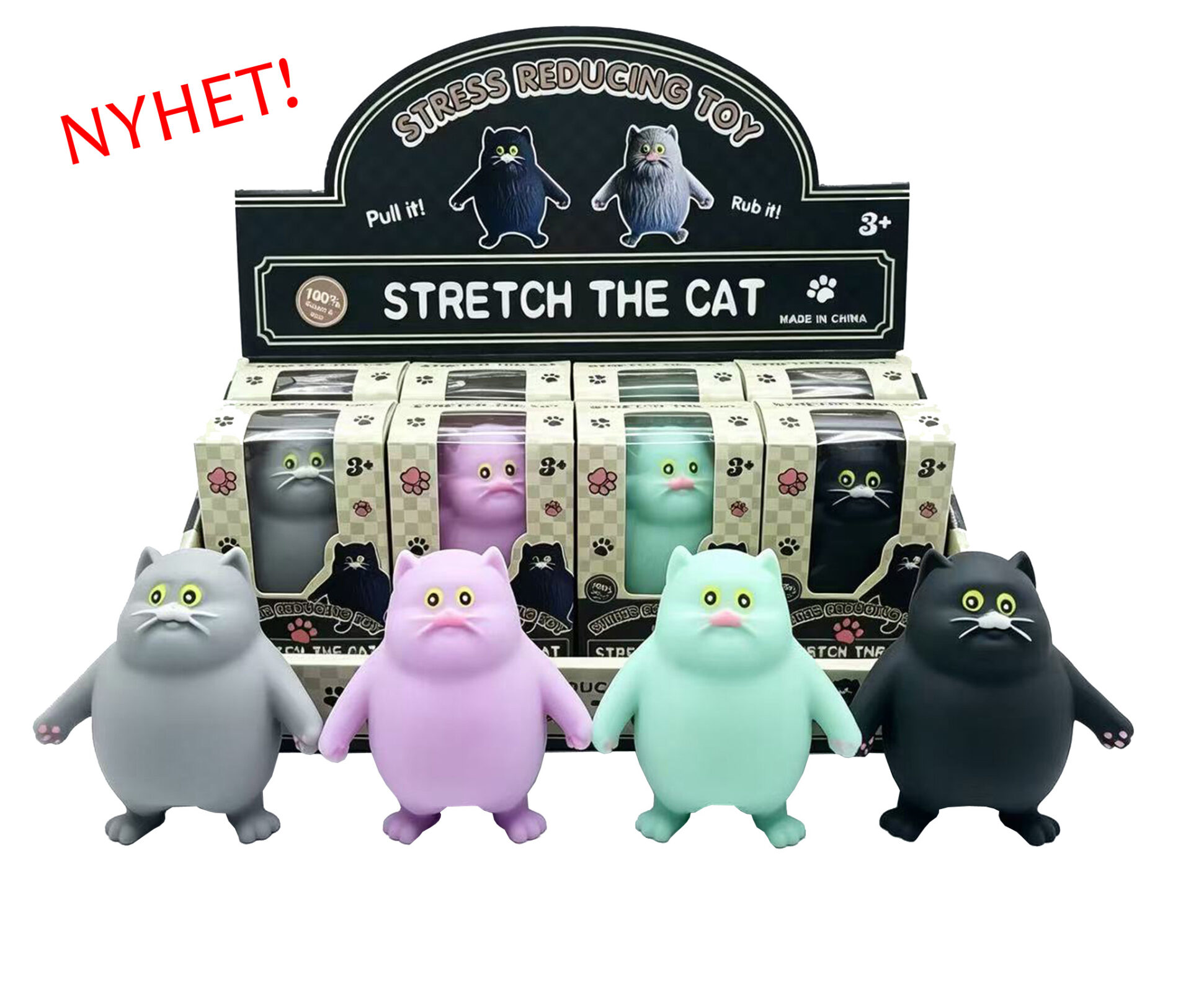 16904 SQUEEZE FLOUR KATT 9CM - Bild 1
