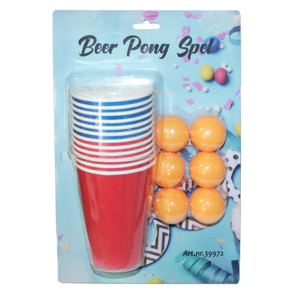 BEER PONG SPEL 12 MUGGAR /6 BOLLAR