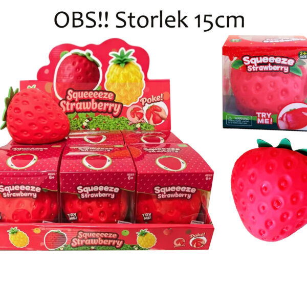 SQUEEZE JORDGUBBE 15CM