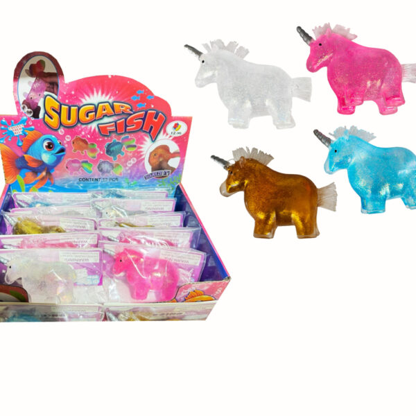 SQUEEZE SUGAR UNICORN 10x7CM 4SOF