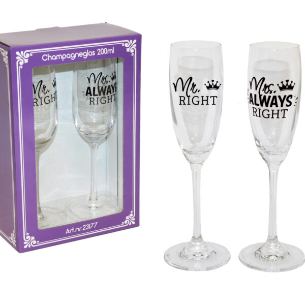 CHAMPAGNEGLAS H:23CM 200ML 2-P